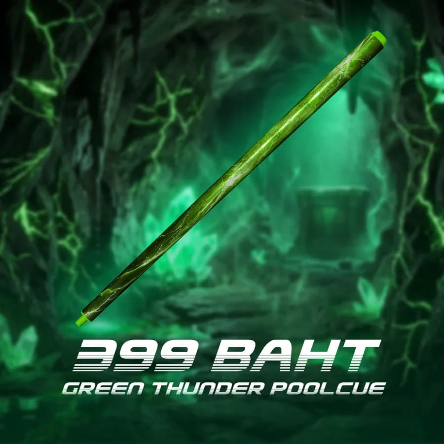 Green Thunder Skin Poolcue