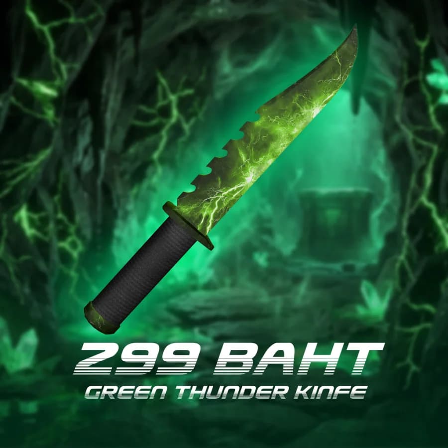 Green Thunder Skin Knife
